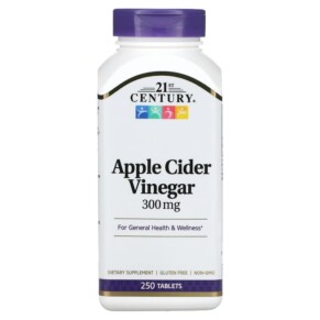 21st Century Apple Cider Vinegar 300 mg 250 Tablets 740985228487