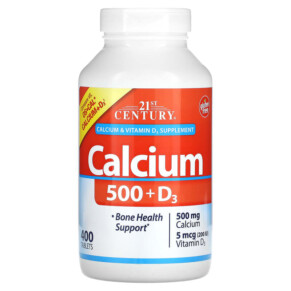 21st Century Calcium 500 + D3 400 Tablets 740985275238