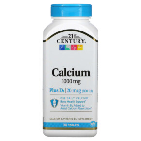 21st Century Calcium Plus D3 1.000 mg 90 Tablets 740985270707