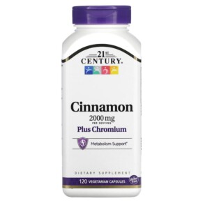 21st Century Cinnamon Plus Chromium 500 mg 120 Vegetarian Capsules 740985273838