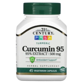 21st Century Curcumin 95 500 mg 45 Vegetarian Capsules 740985227572