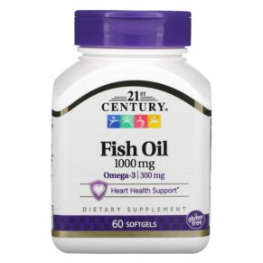 21st Century Fish Oil 1000 mg 60 Softgels 740985214954