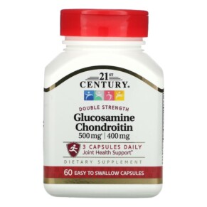 21st Century Glucosamine / Chondroitin Double Strength 500 mg / 400 mg 60 Easy to Swallow Capsules 740985223017