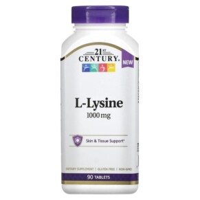 21st Century L-Lysine 1.000 mg 90 Tablets 740985280638