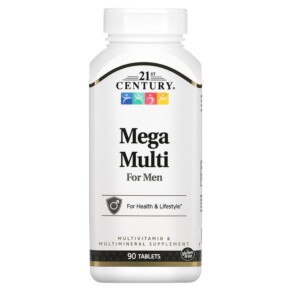 21st Century Mega Multi for Men Multivitamin & Multimineral 90 Tablets 740985226582