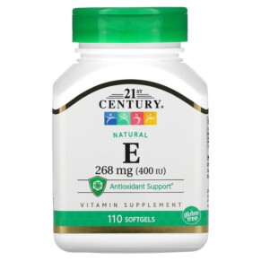 21st Century Natural Vitamin E 268 mg (400 IU) 110 Softgels 740985223437