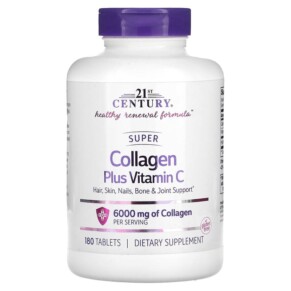 21st Century Super Collagen Plus Vitamin C 1.000 mg 180 Tablets 740985224243