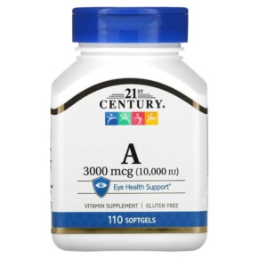 21st Century Vitamin A 3.000 mcg (10.000 IU) 110 Softgels 740985214640
