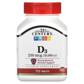 21st Century Vitamin D3 250 mcg (10.000 IU) 110 Tablets 740985275047