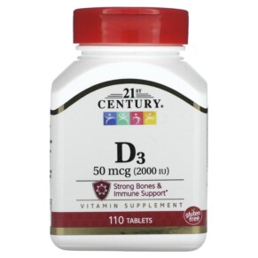 21st Century Vitamin D3 50 mcg (2.000 IU) 110 Tablets 740985271117