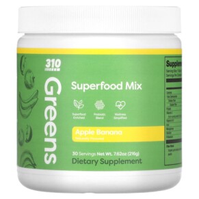 310 Nutrition Greens Superfood Mix Apple Banana 7.62 oz (216 g) 810018831790