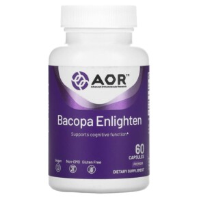 Advanced Orthomolecular Research AOR Bacopa Enlighten 60 Capsules 624917080254