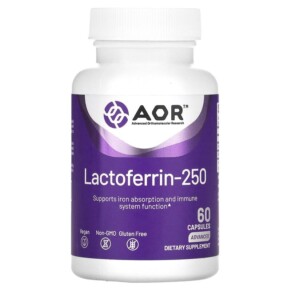 Advanced Orthomolecular Research AOR Lactoferrin-250 60 Capsules 624917081107