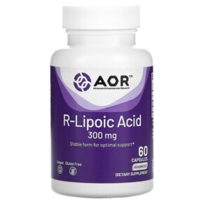 Advanced Orthomolecular Research AOR R-Lipoic Acid 300 mg 60 Vegetarian Capsules 624917082890