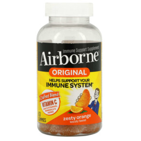AirBorne Original Immune Support Supplement Zesty Orange 63 Gummies 647865963394