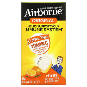 AirBorne Original Vitamin C Citrus 64 Chewable Tablets 647865186311