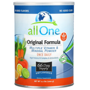All One Nutritech Original Formula Multiple Vitamin & Mineral Powder Unflavored 2.2 lbs (1.000 g) 052534300019