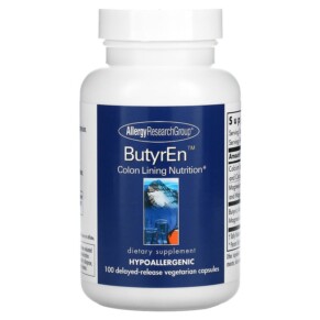 Allergy Research Group ButyrEn 100 Delayed-Release Vegetarian Capsules 713947702202