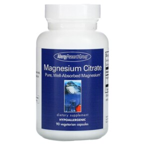 Allergy Research Group Magnesium Citrate 90 Vegetarian Capsules 713947702400