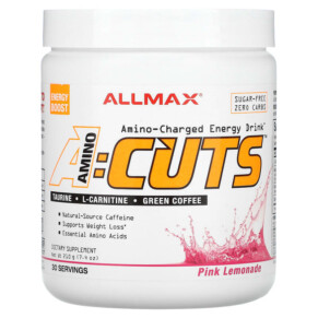 ALLMAX ACUTS Amino-Charged Energy Drink Pink Lemonade 7.4 oz (210 g) 665553225357