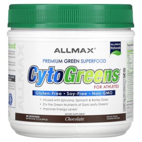 ALLMAX CytoGreens For Athletes Chocolate 0.8 lbs (345 g) 665553227597