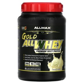 ALLMAX Gold AllWhey Premium Whey Protein French Vanilla 2 lbs (907 g) 665553200484