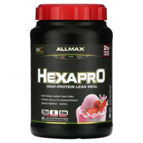 ALLMAX Hexapro High-Protein Lean Meal Strawberry 2 lbs (907 g) 665553228495