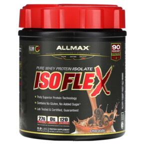 ALLMAX Isoflex Pure Whey Protein Isolate Chocolate 0.9 lbs (425 g) 665553223667
