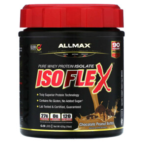 ALLMAX Isoflex Pure Whey Protein Isolate Chocolate Peanut Butter 0.9 lbs (425 g) 665553229867