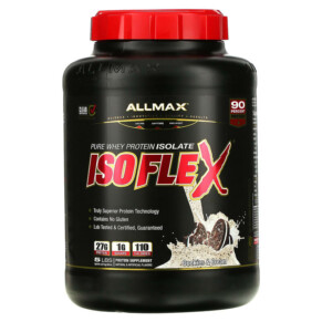 ALLMAX Isoflex Pure Whey Protein Isolate Cookies & Cream 5 lb (2.27 kg) 665553225234