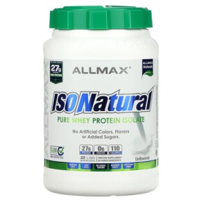 ALLMAX IsoNatural Pure Whey Protein Isolate Unflavored 2 lbs (907 g) 665553121925