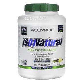 ALLMAX IsoNatural Pure Whey Protein Isolate Vanilla 5 lbs (2.27 kg) 665553223766