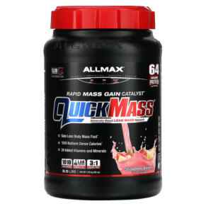 ALLMAX QuickMass Rapid Mass Gain Catalyst Strawberry-Banana 3.5 lbs (1.59 kg) 665553229843