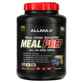 ALLMAX Real Food Sourced Meal Prep All-in-One Meal Blueberry Cobbler 5.6 lbs (2.54 kg) 665553229003