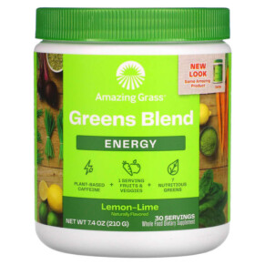 Amazing Grass Greens Blend Energy Lemon Lime 7.4 oz (210 g) 829835000425