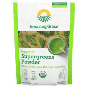 Amazing Grass Organic Supergreens Powder 5.29 oz (150 g) 829835006489