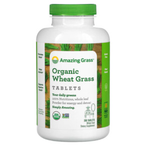 Amazing Grass Organic Wheat Grass Tablets 200 Tablets 829835012008