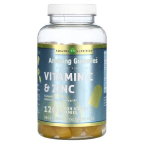Amazing Nutrition Amazing Gummies Vitamin C & Zinc Lemon Ice Pop 120 Gummies 810180026413