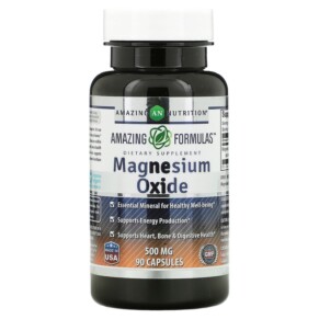 Amazing Nutrition Magnesium Oxide 500 mg 90 Capsules 810180025812