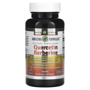 Amazing Nutrition Quercetin Berberine 500 mg 90 Veggie Capsules 819209024874