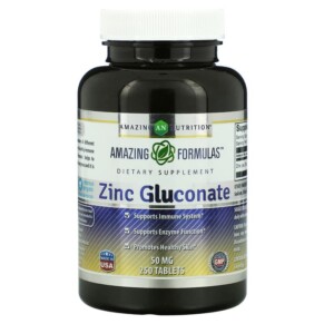 Amazing Nutrition Zinc Gluconate 50 mg 250 Tablets 810180025843