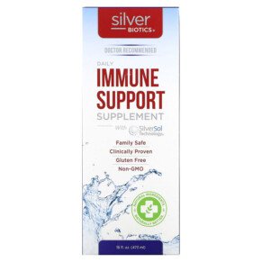 American Biotech Labs Silver Biotics Daily Immune Support Supplement with SilverSol Technology 16 fl oz (473 ml) 831060001160