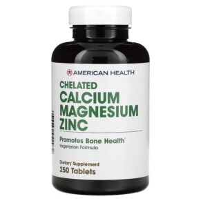 American Health Chelated Calcium Magnesium Zinc 250 Tablets 076630042932