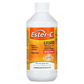 American Health Ester-C Liquid with Citrus Bioflavonoids Berry Flavor 250 mg 8 fl oz (237 ml) 076630170291
