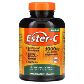 American Health Ester-C with Citrus Bioflavonoids 1.000 mg 180 Vegetarian Tablets 076630169844