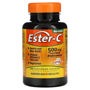 American Health Ester-C with Citrus Bioflavonoids 500 mg 120 Vegetarian Capsules 076630169660