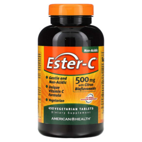 American Health Ester-C with Citrus Bioflavonoids 500 mg 450 Vegetarian Tablets 076630169561