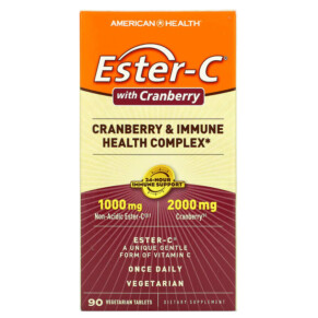 American Health Ester-C with Cranberry 90 Vegetarian Tablets 076630292399