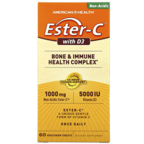 American Health Ester-C with D3 60 Vegetarian Tablets 076630347105
