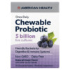 American Health Once Daily Chewable Probiotic Natural Grape 5 Billion CFU 30 Chewable Tablets 076630300568